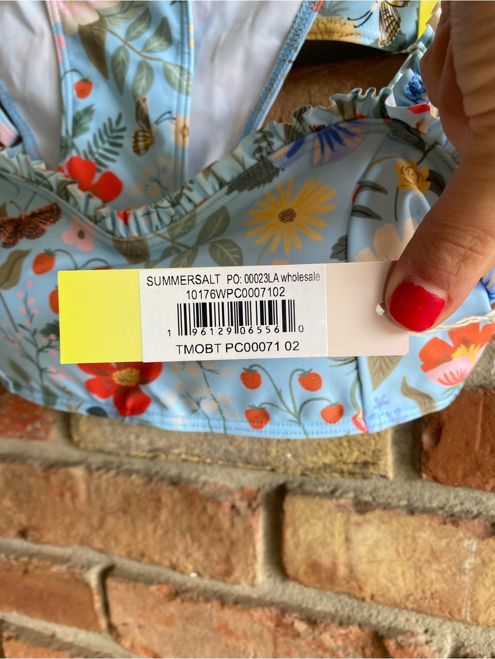 Summersalt x Rifle Paper Co. bikini, Strawberry Fields - Size 2 - BWT - Picture 5 of 9